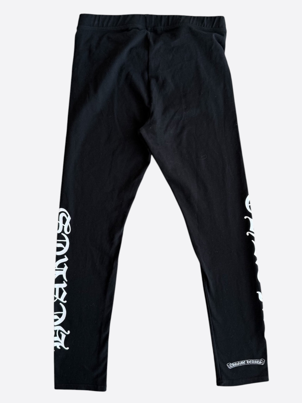 Chrome Hearts Black & White Horseshoe Logo Leggings