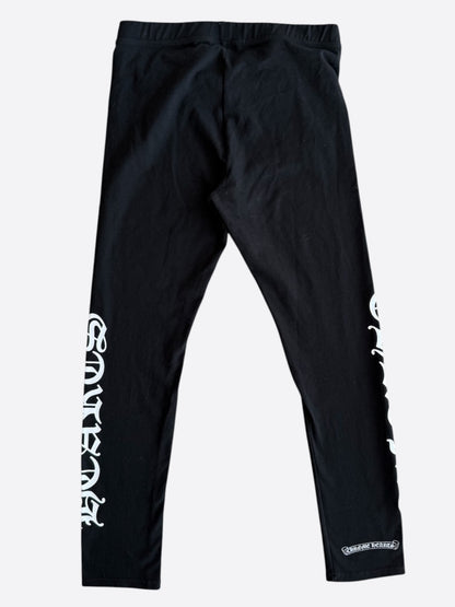 Chrome Hearts Black & White Horseshoe Logo Leggings