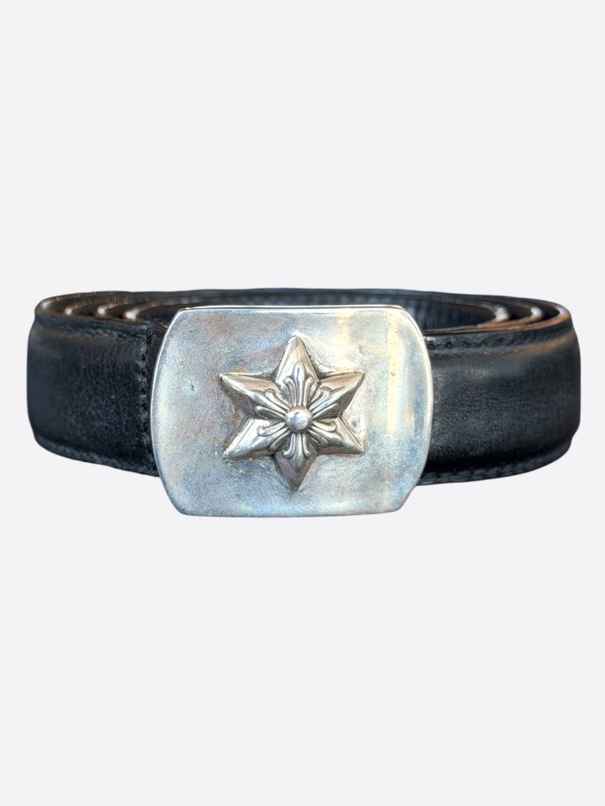Chrome Hearts Black & Silver Star Belt