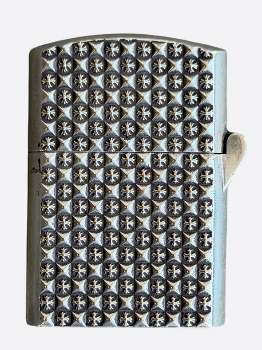 Chrome Hearts Silver Pyramid Cross Lighter