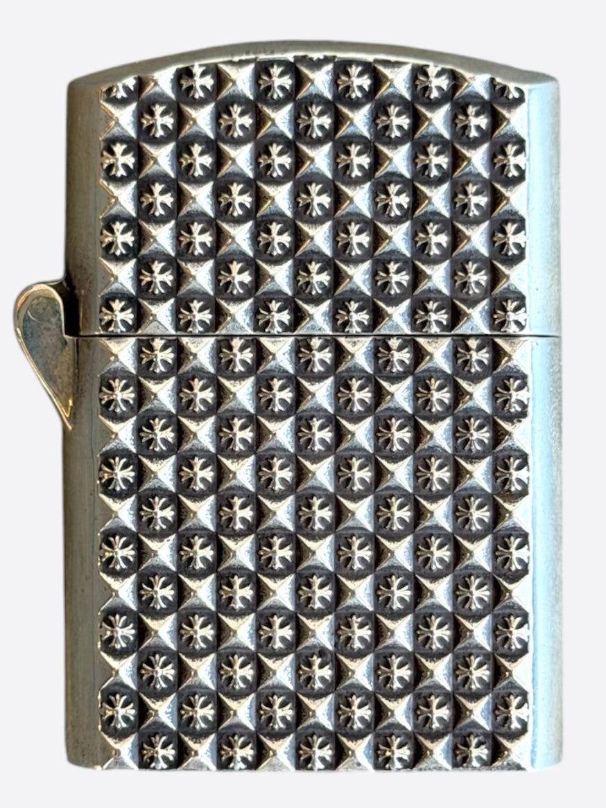 Chrome Hearts Silver Pyramid Cross Lighter