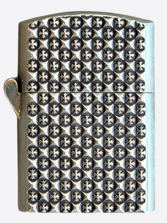 Chrome Hearts Silver Pyramid Cross Lighter