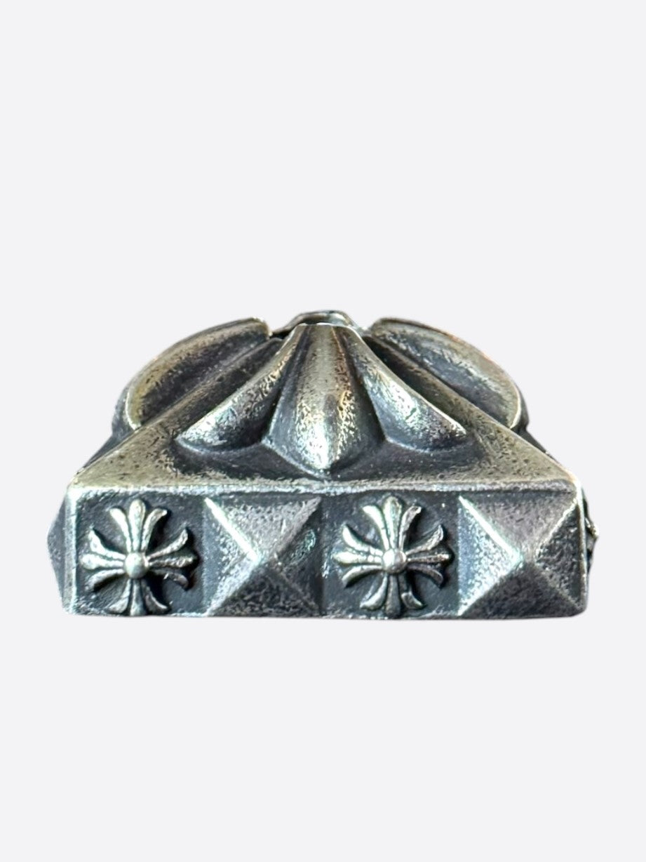 Chrome Hearts Silver Pyramid Cross Pen Holder