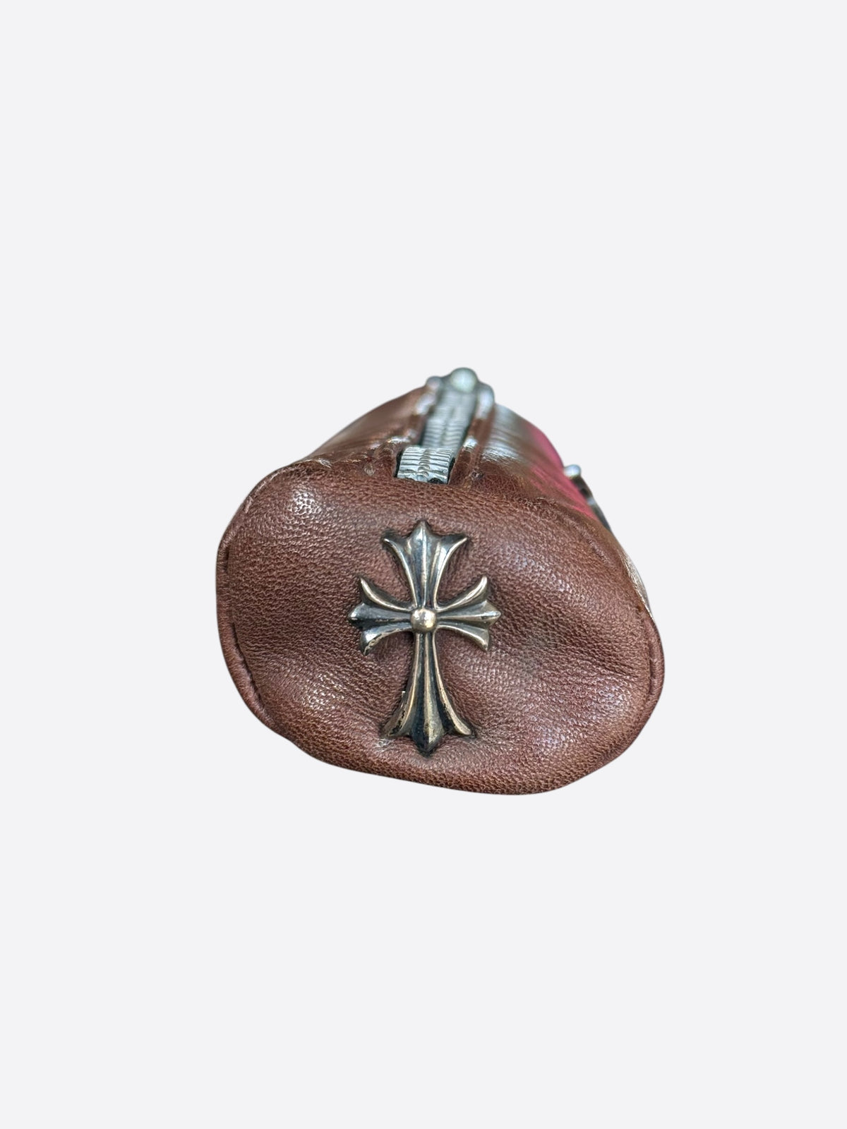 Chrome Hearts Brown & Silver Cross Pencil Case