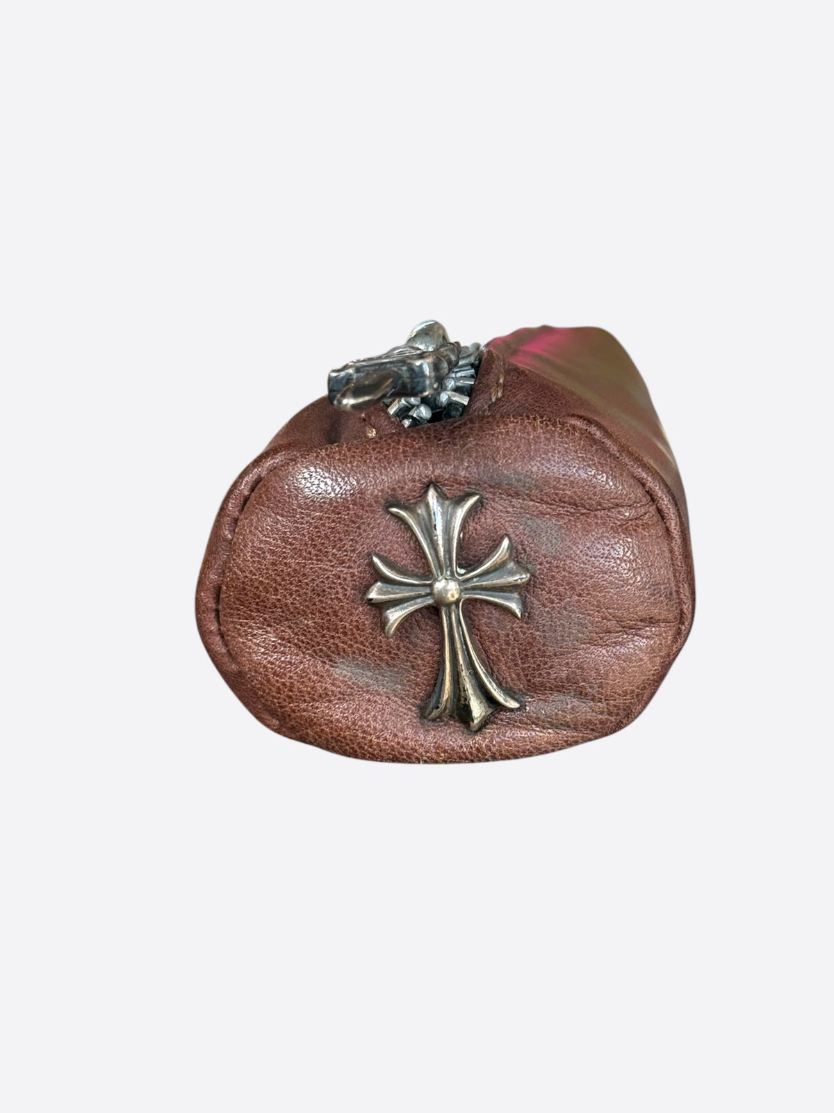 Chrome Hearts Brown & Silver Cross Pencil Case
