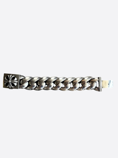 Chrome Hearts Silver Plus Cross XL Cuban Bracelet