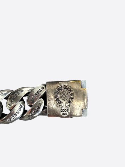 Chrome Hearts Silver Plus Cross XL Cuban Bracelet