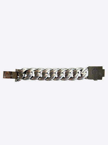 Chrome Hearts Silver Plus Cross XL Cuban Bracelet