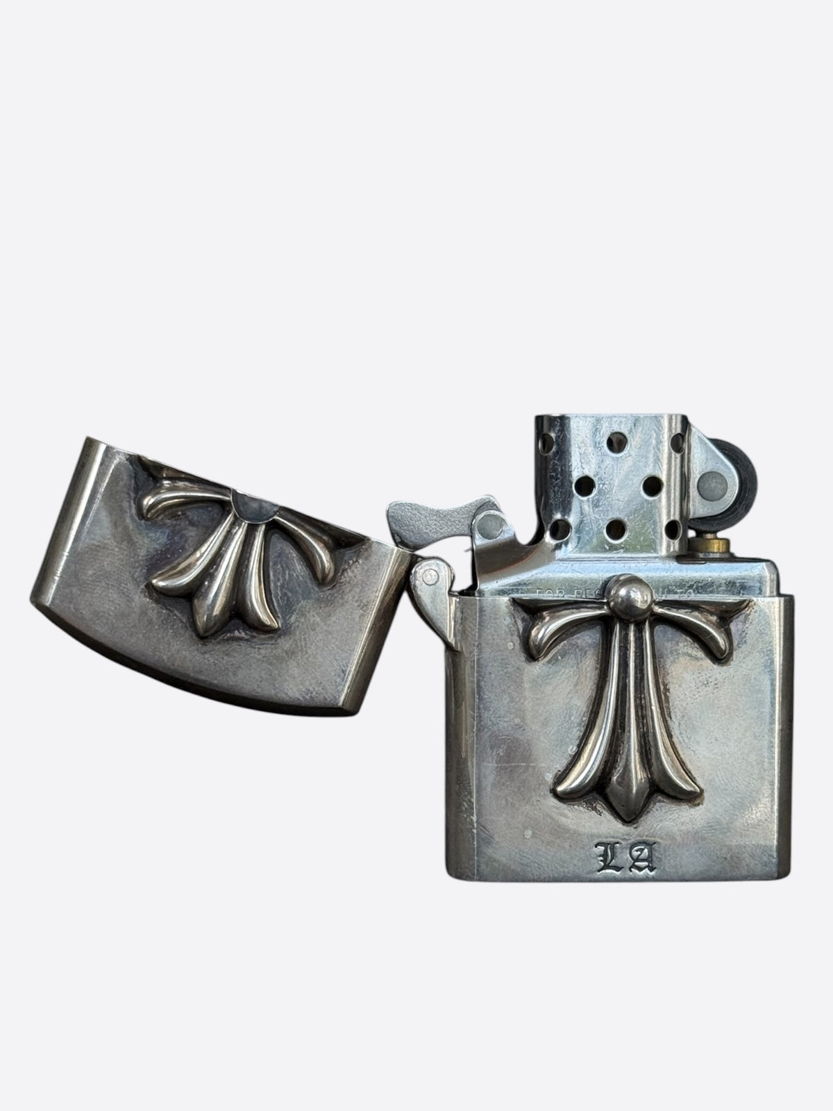Chrome Hearts Silver Los Angeles Exclusive Cross Lighter