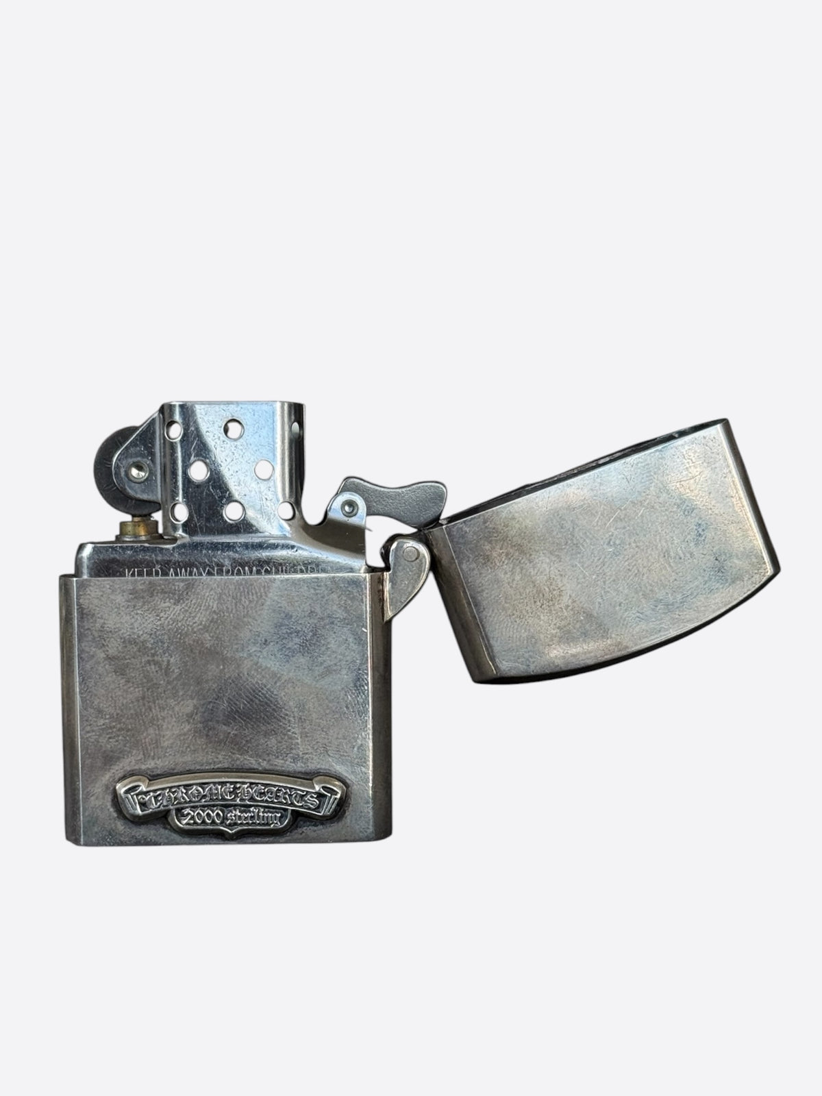 Chrome Hearts Silver Los Angeles Exclusive Cross Lighter
