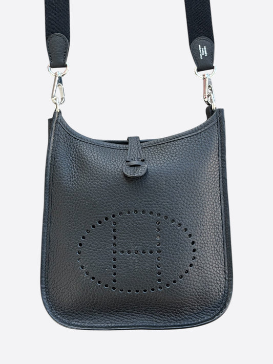 Hermes Black Togo & Palladium Hardware Evelyne 16