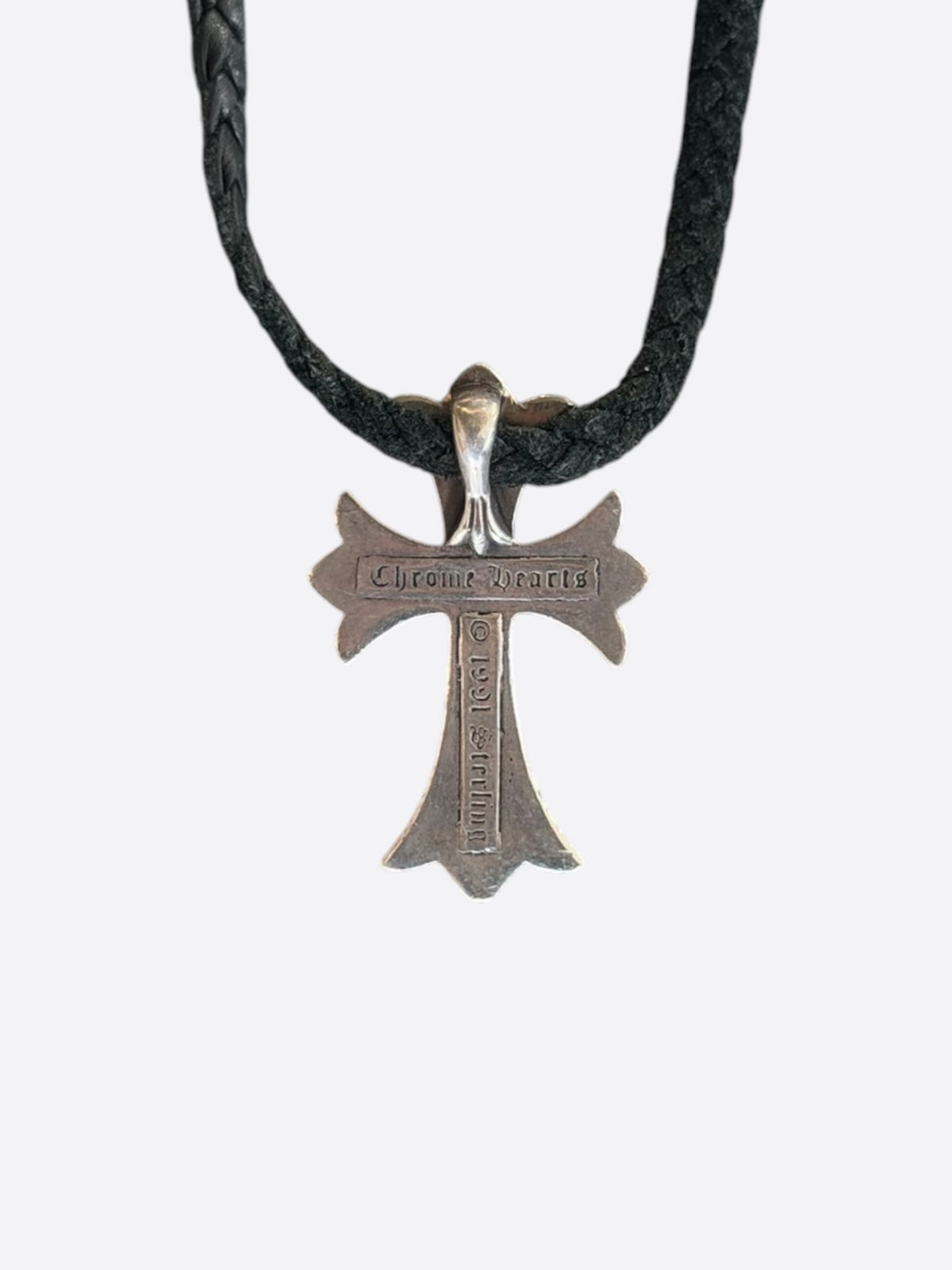 Chrome Hearts Silver Cross Necklace