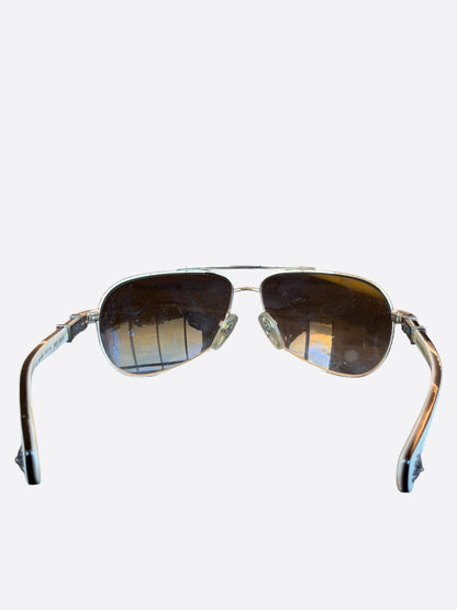 Chrome Hearts White & Silver Baby Beast Sunglasses