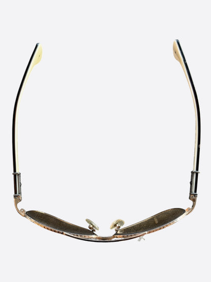 Chrome Hearts White & Silver Baby Beast Sunglasses