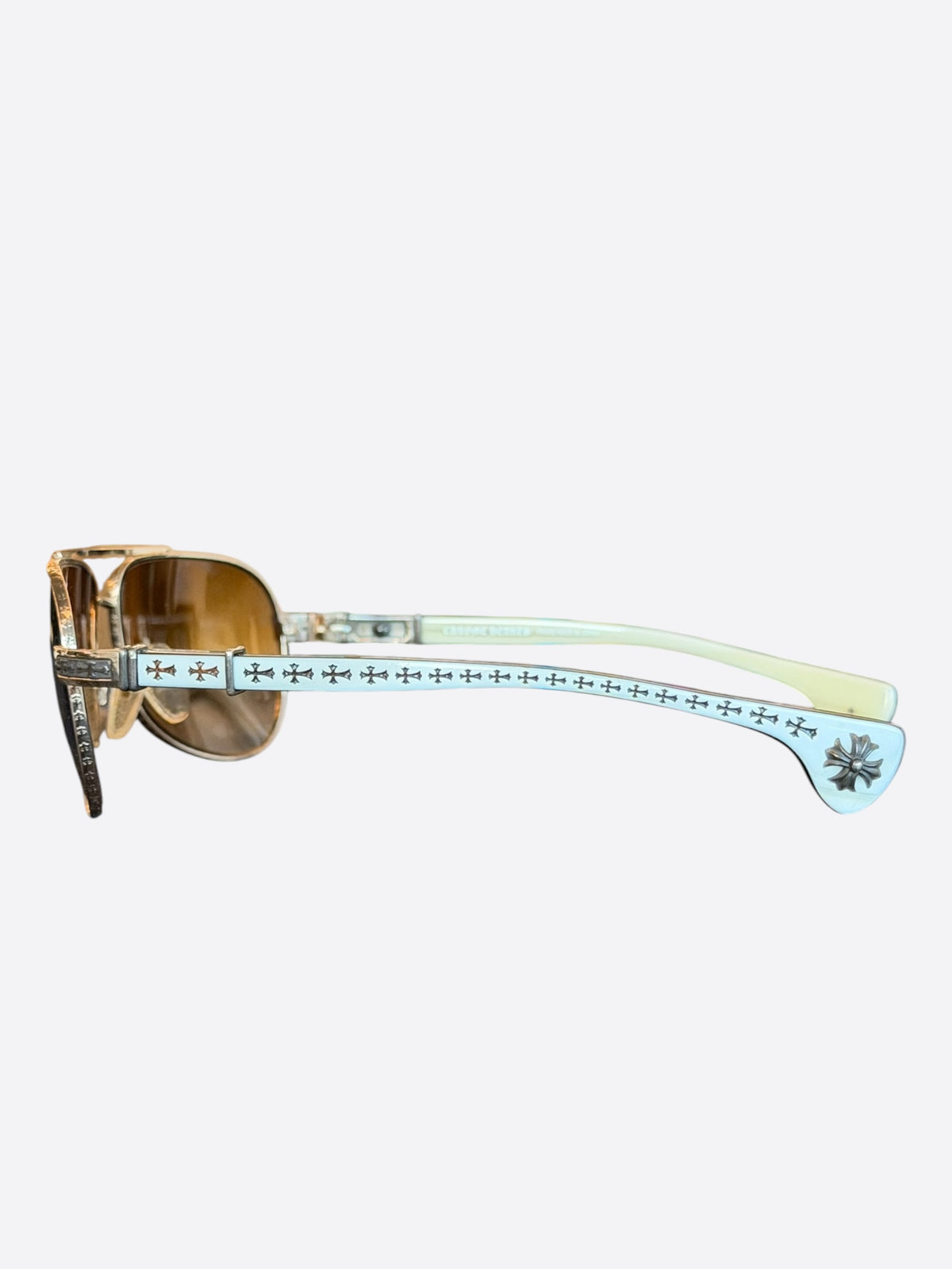 Chrome Hearts White & Silver Baby Beast Sunglasses
