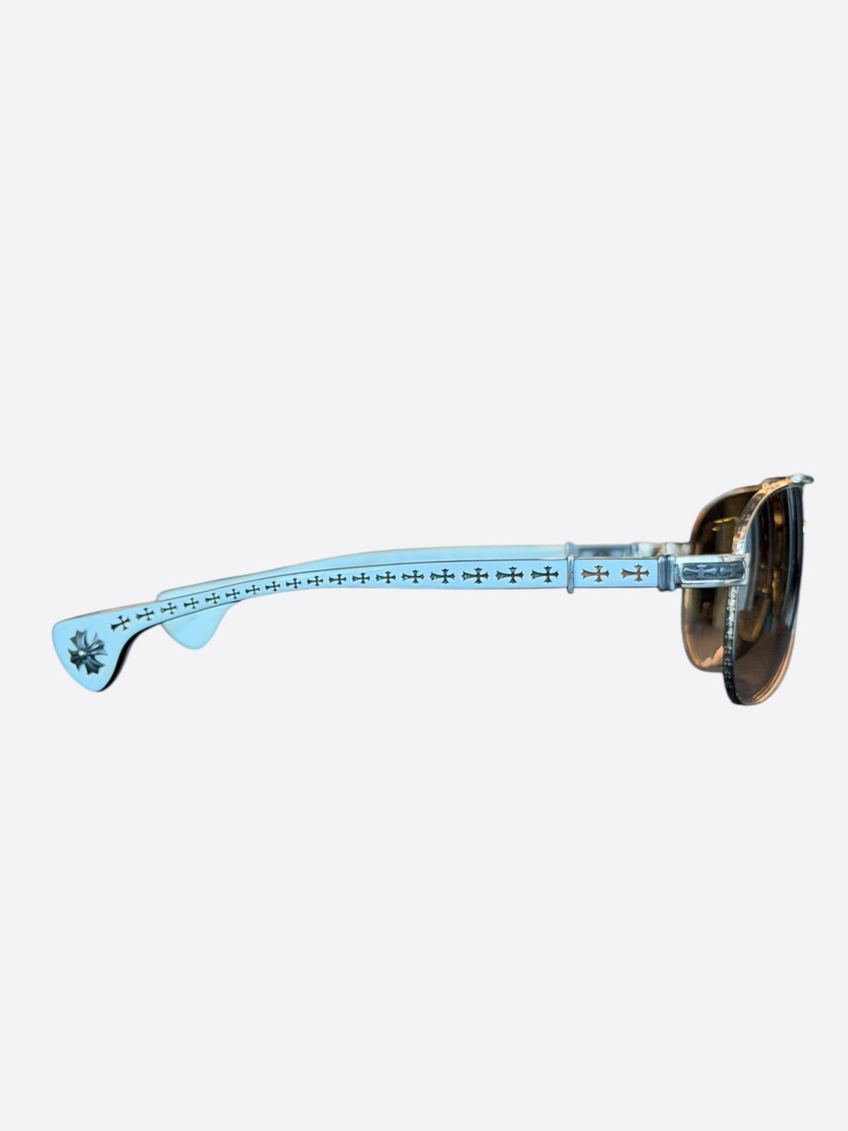 Chrome Hearts White & Silver Baby Beast Sunglasses