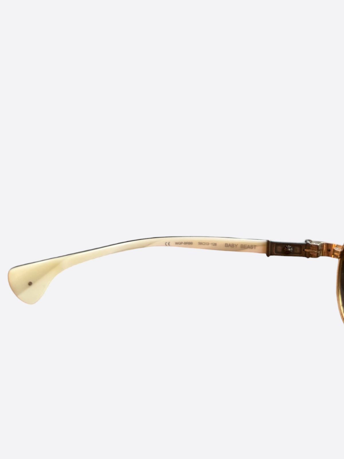 Chrome Hearts White & Silver Baby Beast Sunglasses