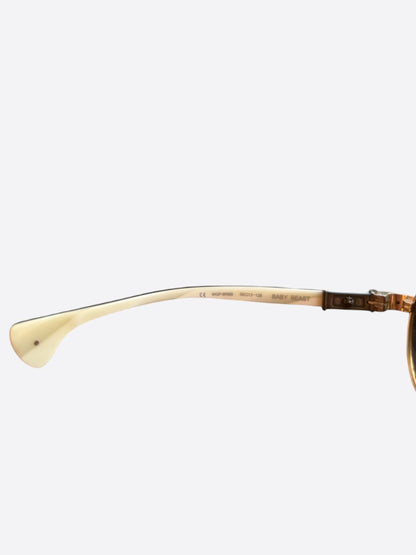 Chrome Hearts White & Silver Baby Beast Sunglasses