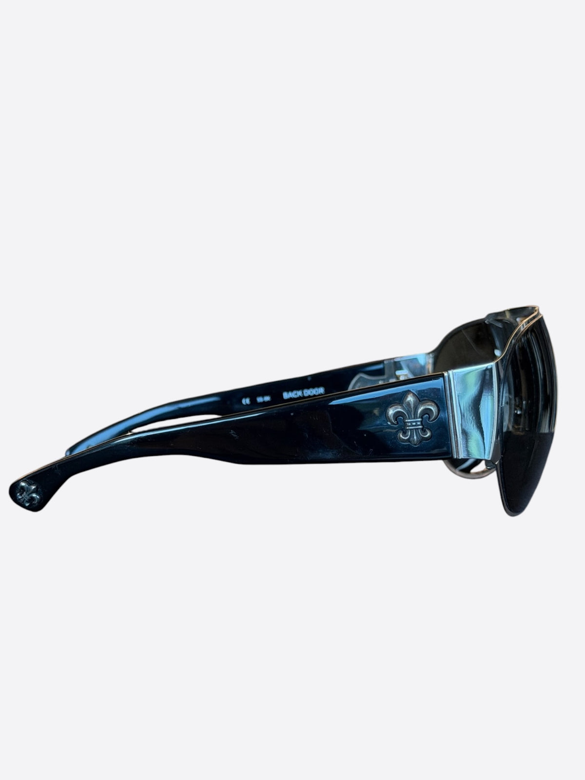 Chrome Hearts Black & Silver Back Door Sunglasses