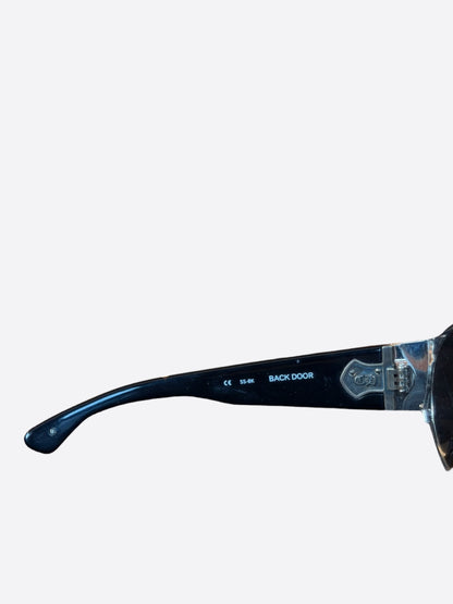 Chrome Hearts Black & Silver Back Door Sunglasses