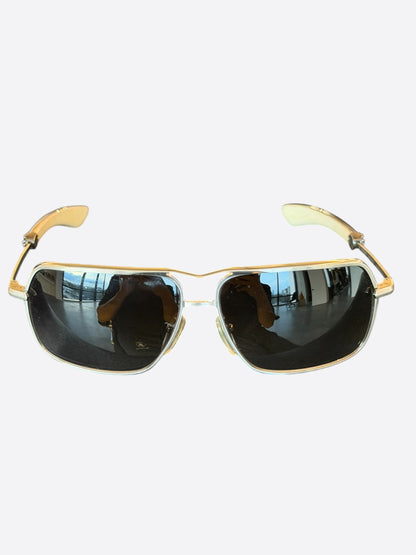 Chrome Hearts White & Silver Sophistafucks Sunglasses