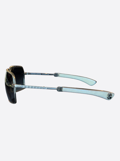 Chrome Hearts White & Silver Sophistafucks Sunglasses