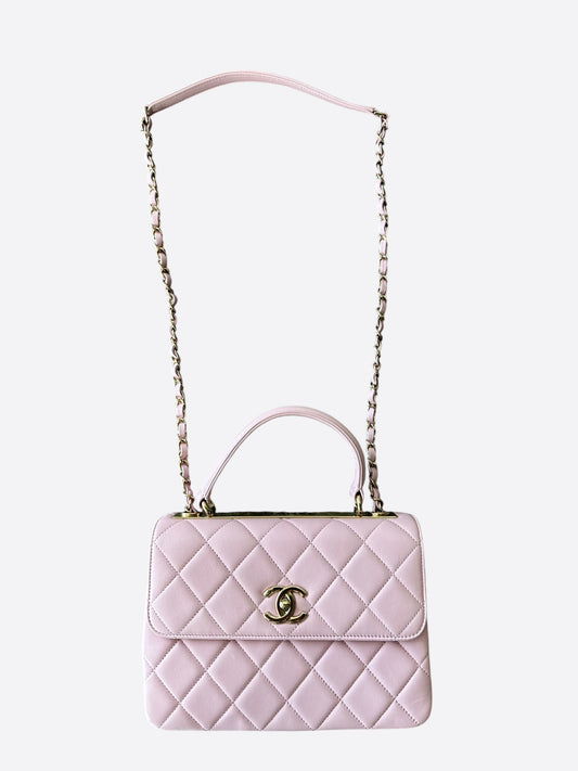 Chanel Pink Quilted Trendy CC Shoulder Bag