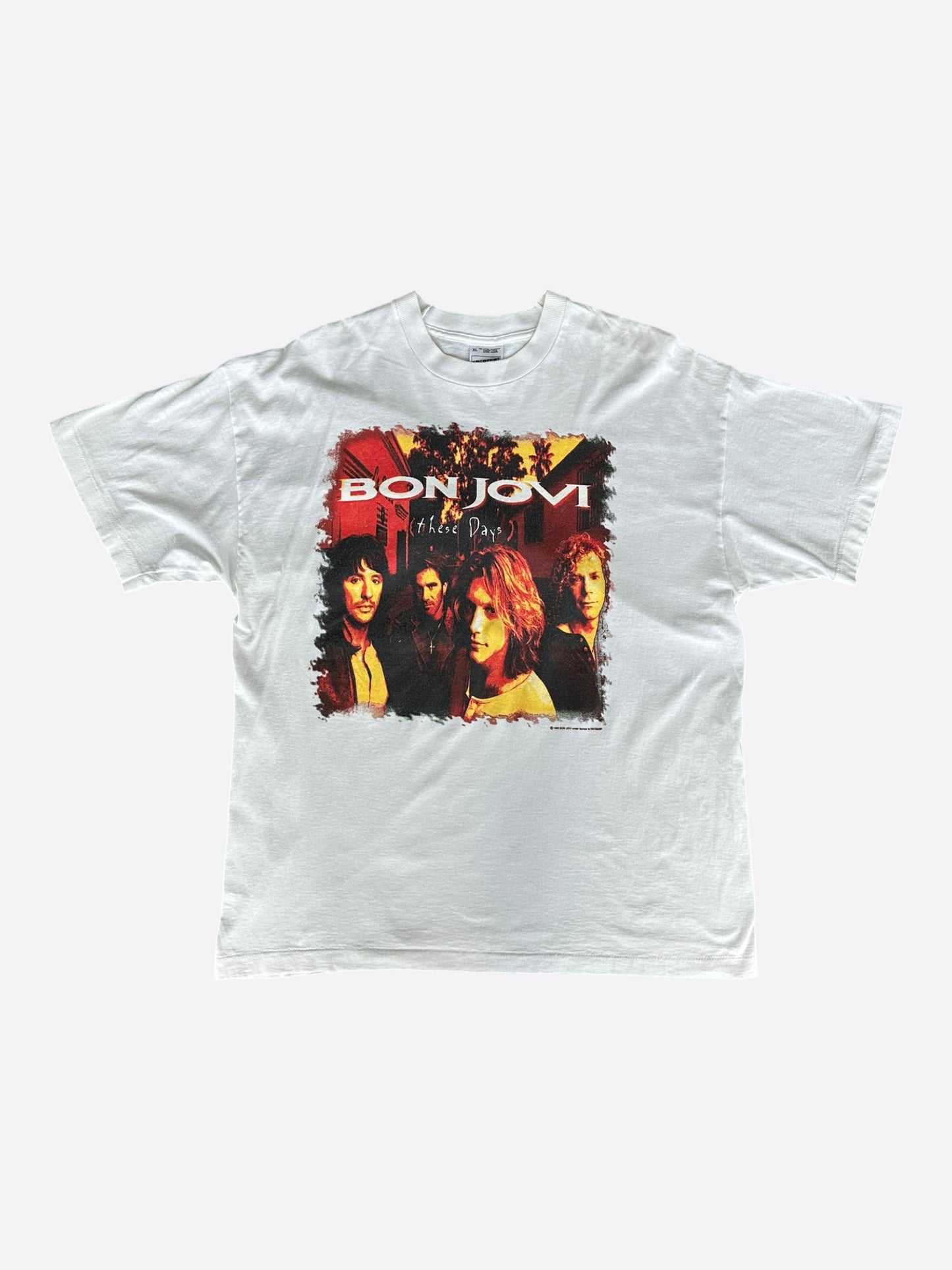Vintage White Bon Jovi These Days Tour T-Shirt