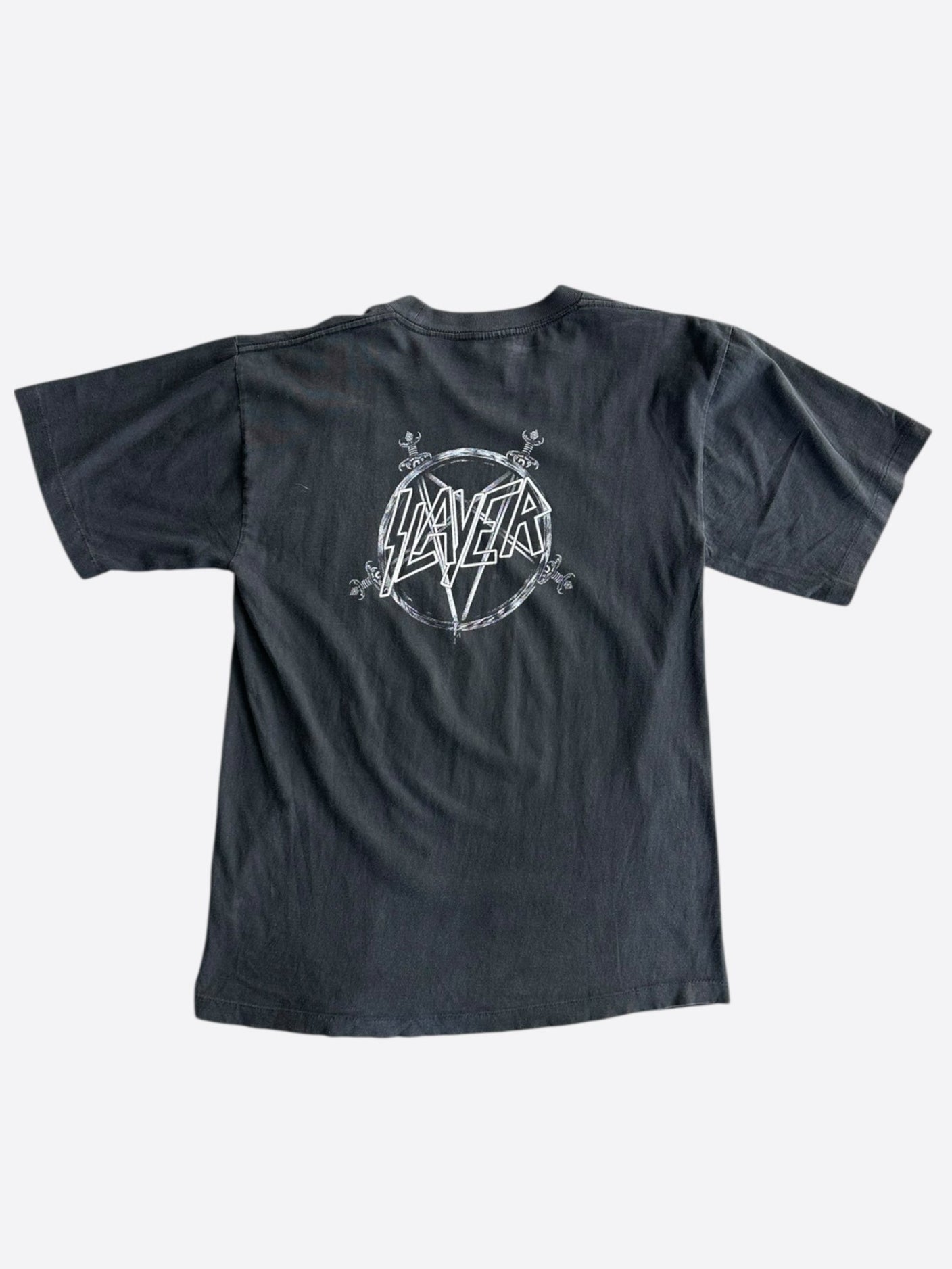 Vintage Black Slayer Divine Intervention Graphic T-Shirt