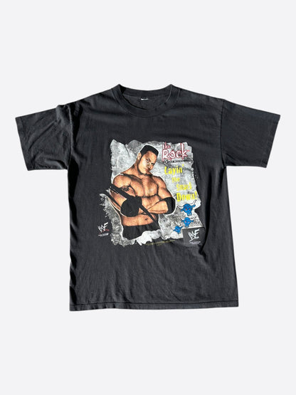 Vintage Black The Rock Wrestling T-Shirt