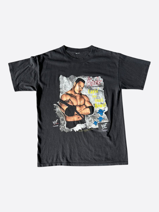 Vintage Black The Rock Wrestling T-Shirt