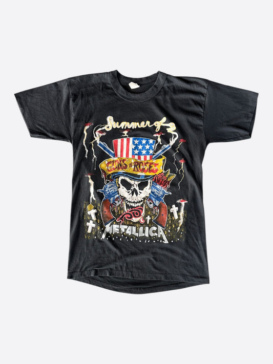 Vintage Black Guns n' Roses x Metallica Faith No More Tour T-Shirt