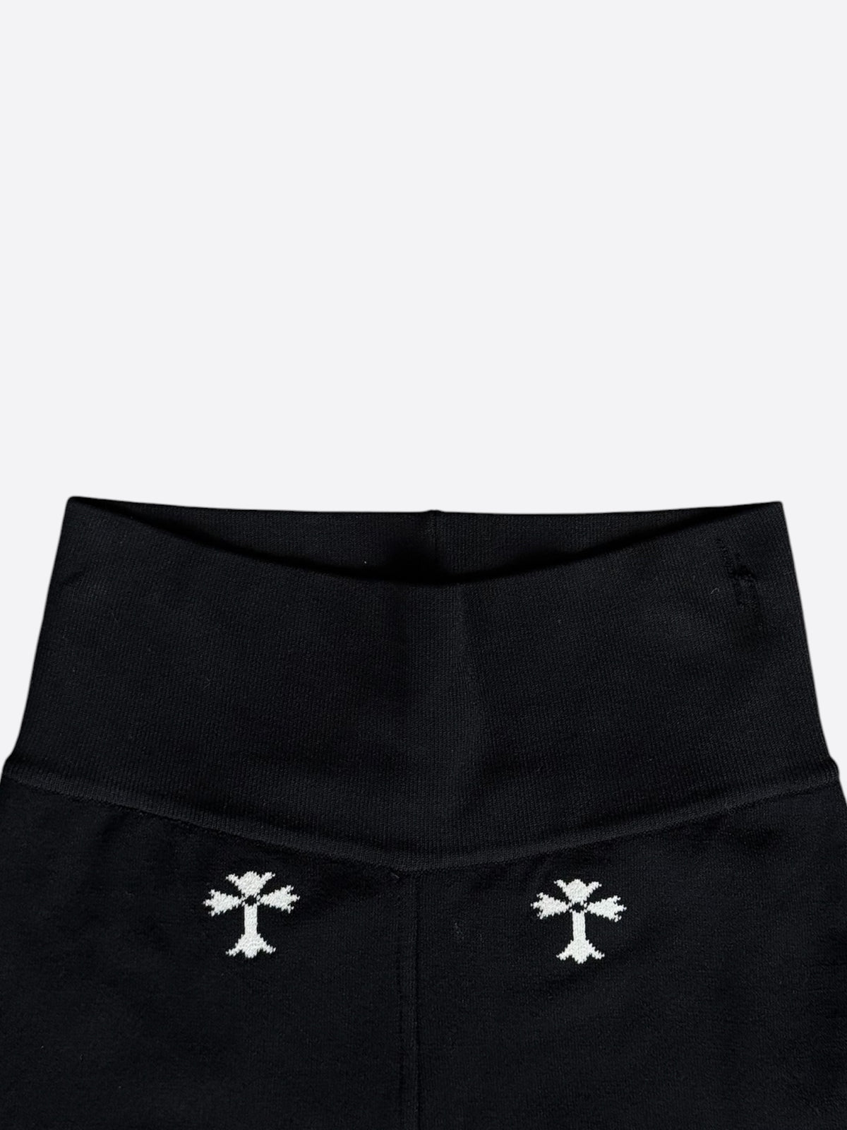 Chrome Hearts Black & White Cross Jacquard Leggings
