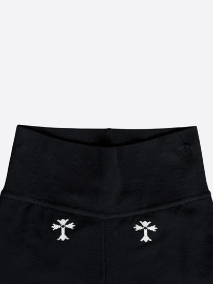 Chrome Hearts Black & White Cross Jacquard Leggings