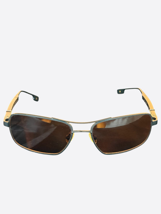 Chrome Hearts Silver & Ebony Wood Loomer Sunglasses