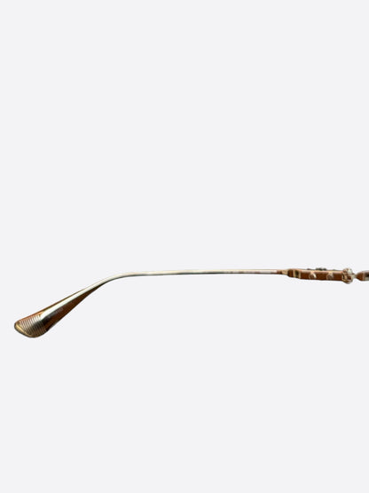 Chrome Hearts Gold Cross Phunk Glasses
