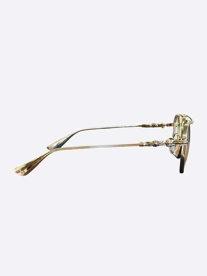 Chrome Hearts Gold Cross Phunk Glasses
