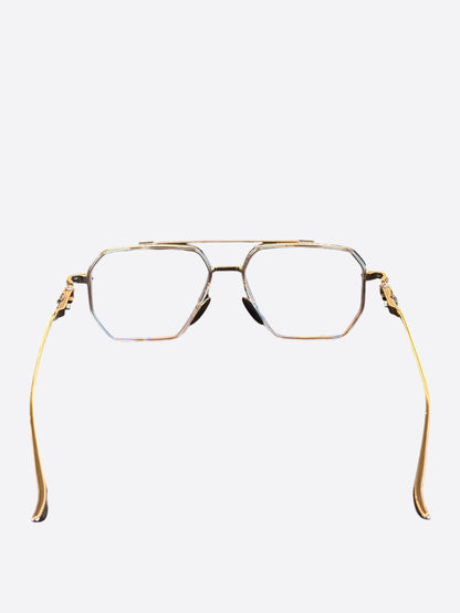 Chrome Hearts Gold Cross Phunk Glasses