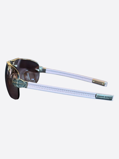 Chrome Hearts Pink & Silver Classic Oval Sunglasses