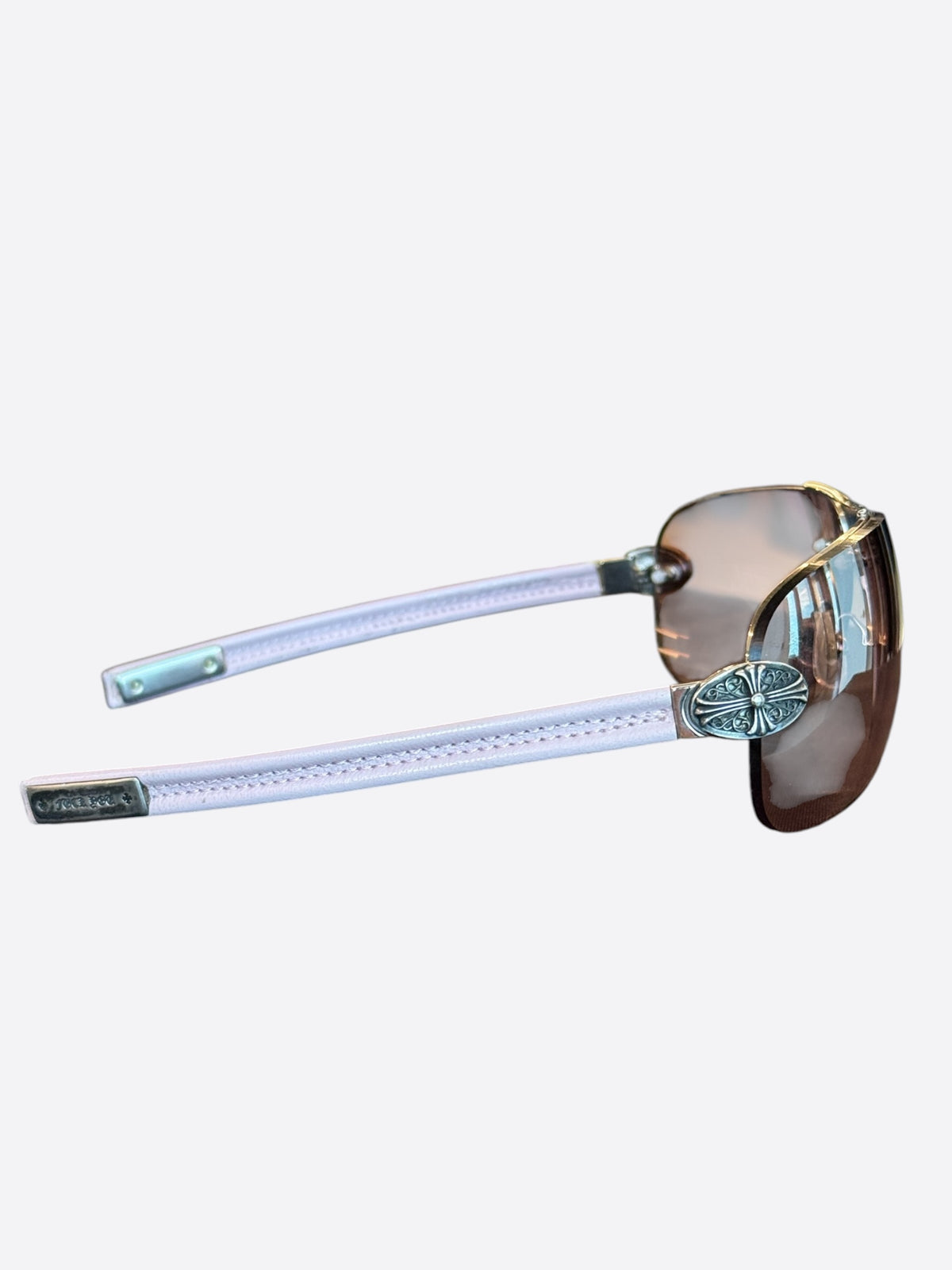 Chrome Hearts Pink & Silver Classic Oval Sunglasses