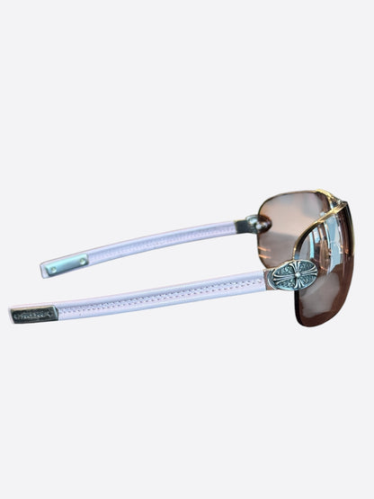 Chrome Hearts Pink & Silver Classic Oval Sunglasses