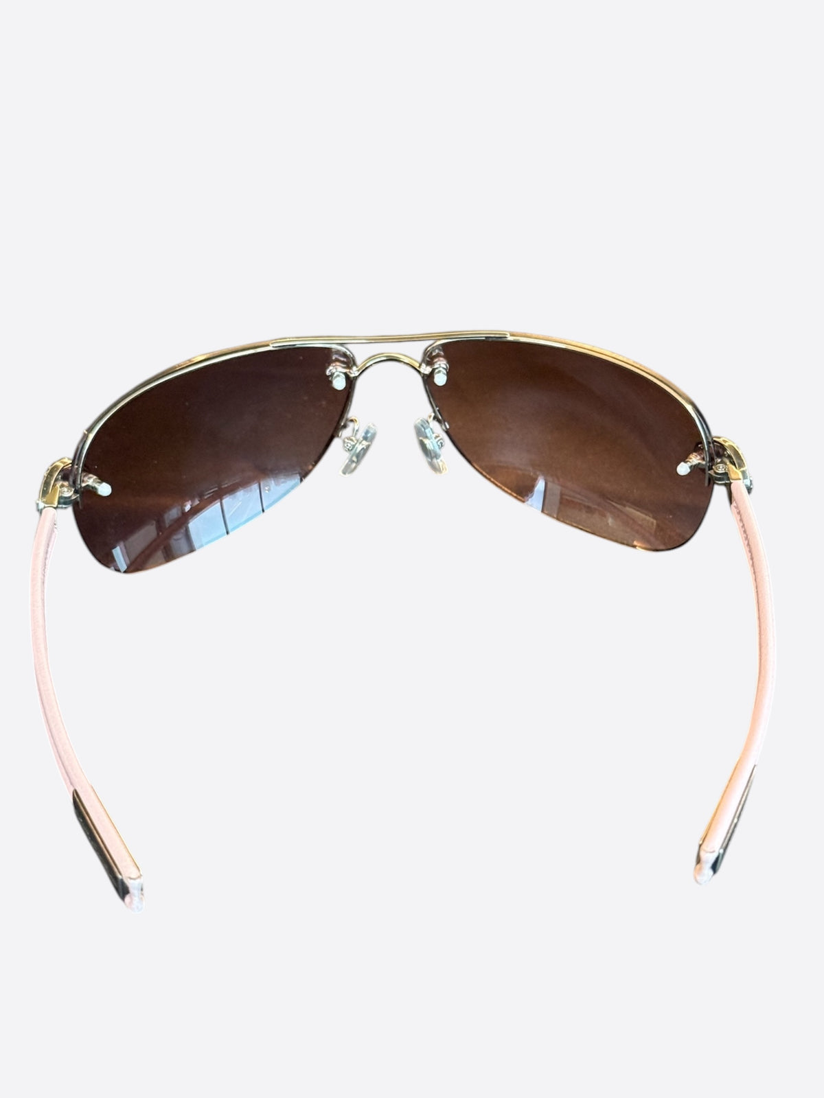 Chrome Hearts Pink & Silver Classic Oval Sunglasses