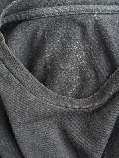 Chrome Hearts Black Leather Triple Cross T-Shirt