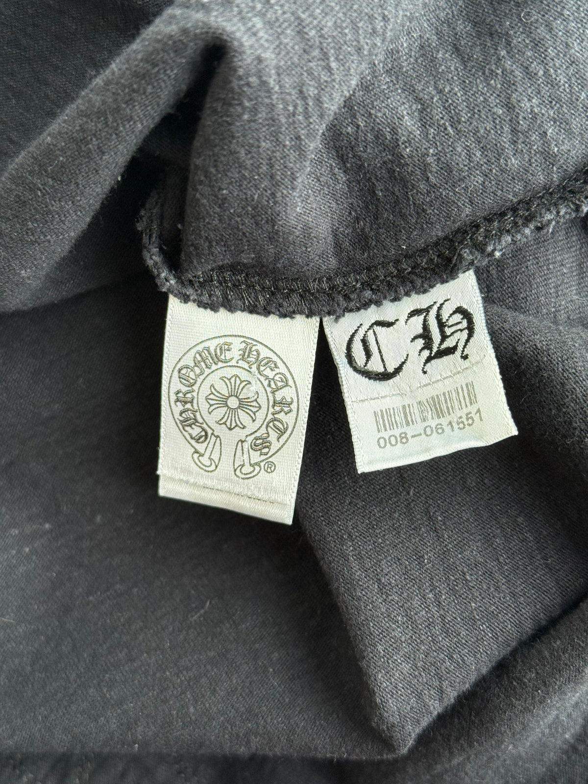 Chrome Hearts Black Leather Triple Cross T-Shirt