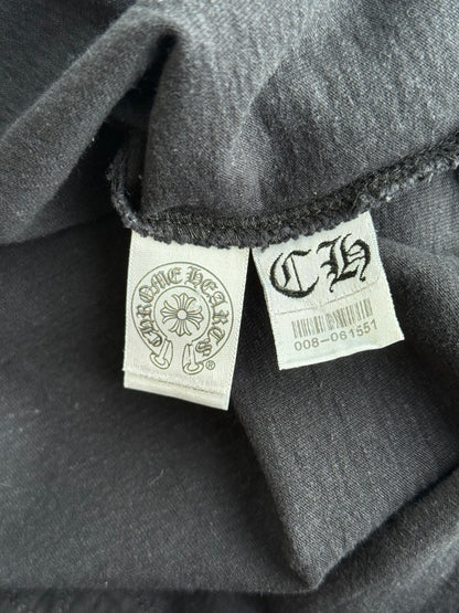 Chrome Hearts Black Leather Triple Cross T-Shirt