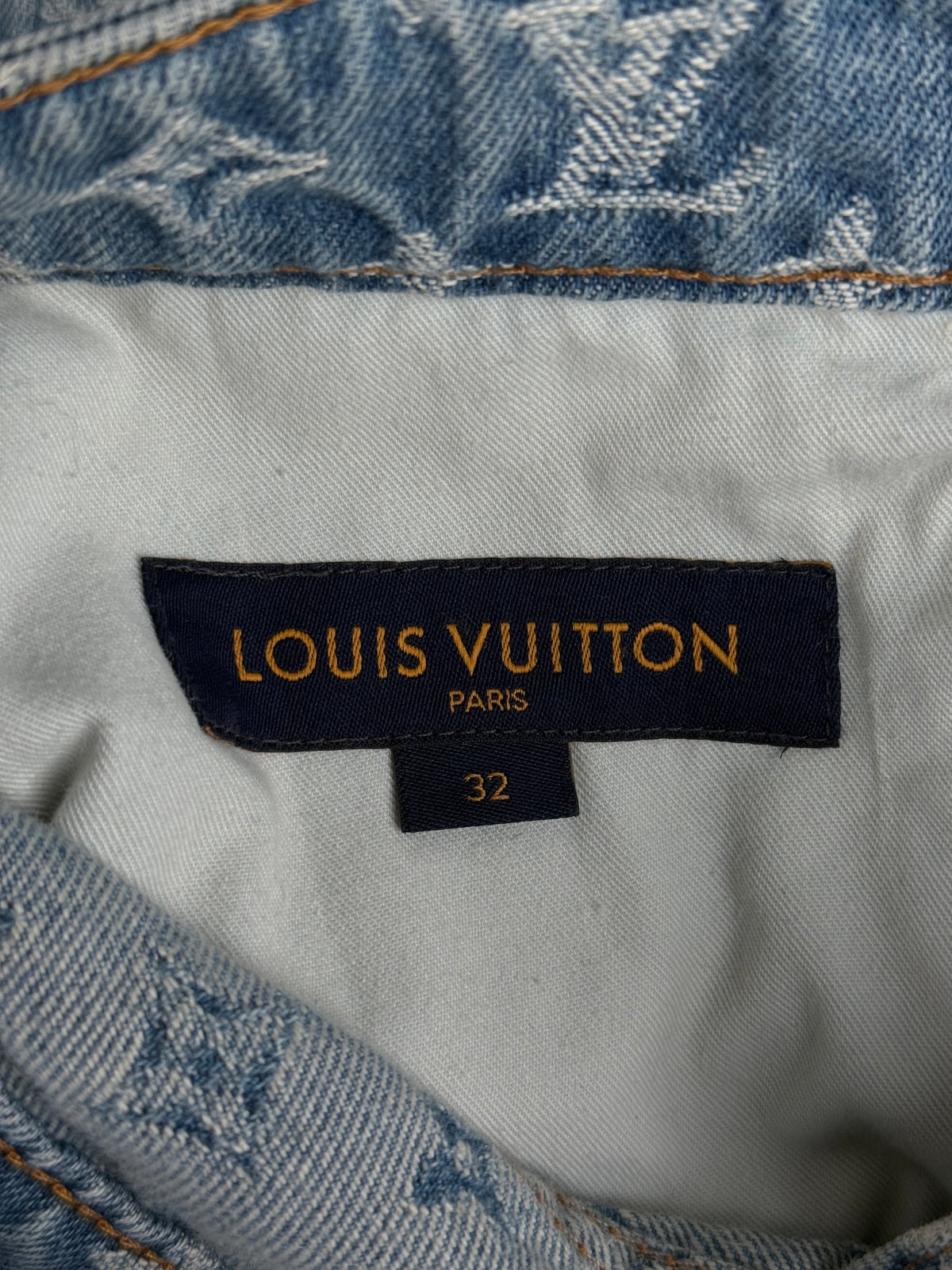 Louis Vuitton Blue & Multicolor Graffiti Logo Monogram Denim Jeans