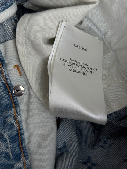 Louis Vuitton Blue & Multicolor Graffiti Logo Monogram Denim Jeans