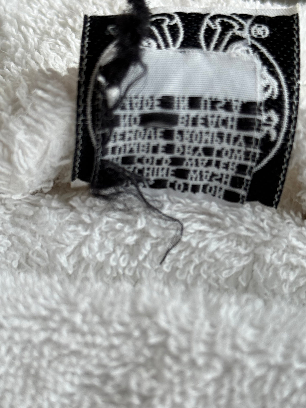 Chrome Hearts White & Black T-Bar Logo Robe