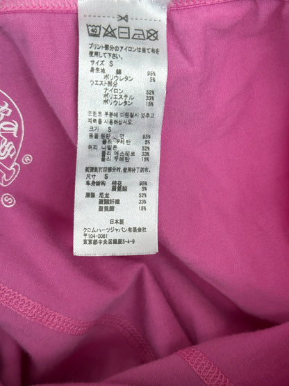Chrome Hearts Pink & White Horseshoe Logo Leggings