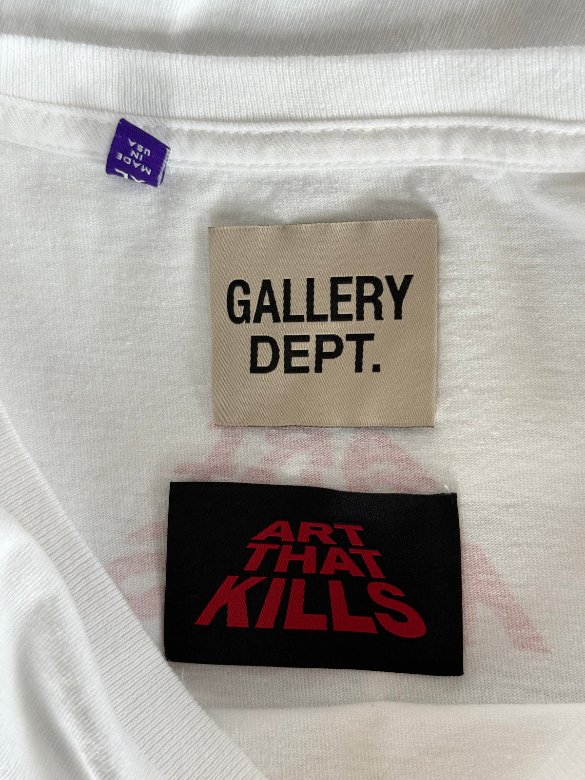 Gallery Dept White & Multicolor ATK Graffiti Logo T-Shirt